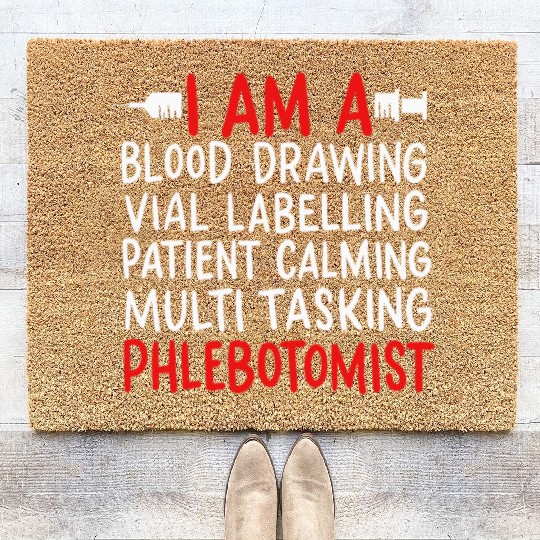 Phlebotomist Laboratory Vein Artery Coir Doormats