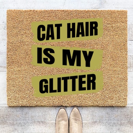 funny cat funny sayings play cat mom cat face Coir Doormats