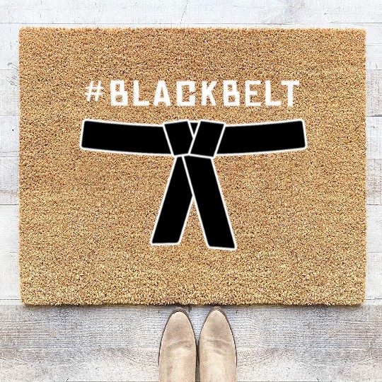 Martial Arts Gifts Black Belt Karate Judo BJJ MMA Coir Doormats