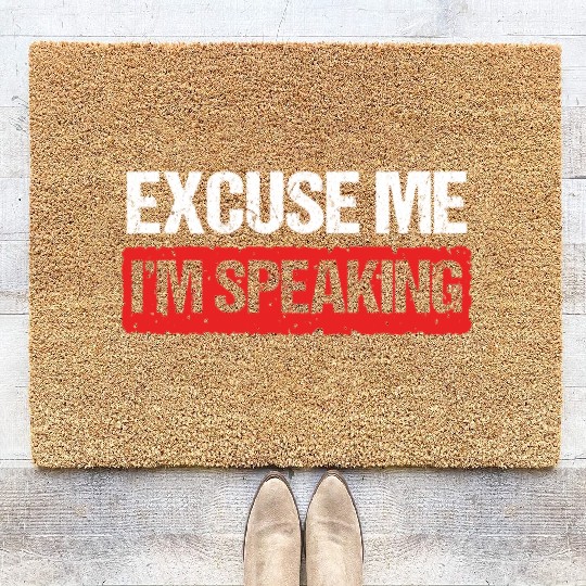 Kamala Harris VP Excuse Me Im Speaking Joe Biden Coir Doormats