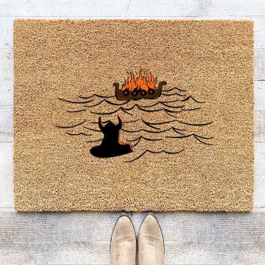 Viking Funeral Coir Doormats