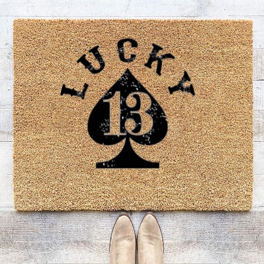 Lucky 13 Spade Coir Doormats