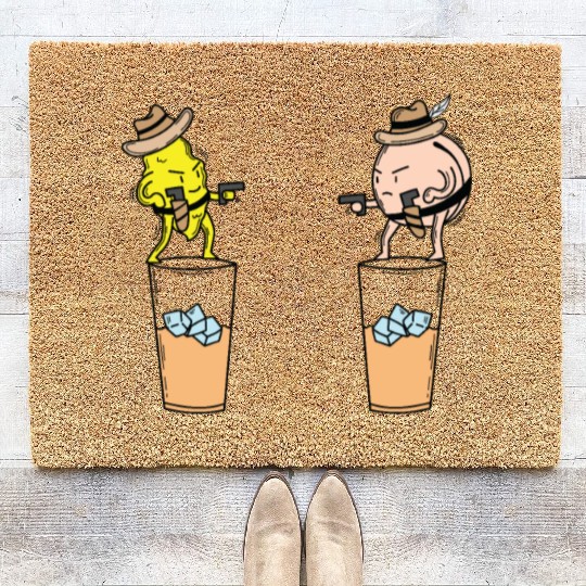 Iced Tea Lemon and Peach in the wild West Coir Doormats