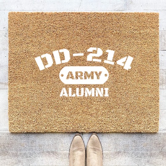 Dd-214 Us Army Alumni Men And Women Coir Doormats