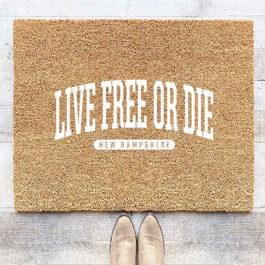 College Style Live Free Or Die New Hampshire Souve Coir Doormats