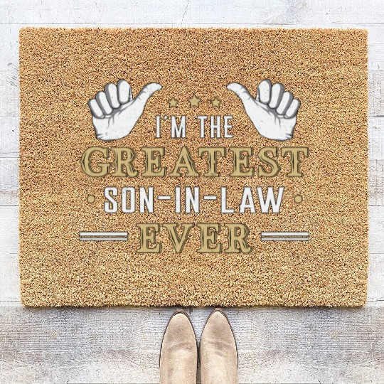 Son Proud Best Son In Law Freaking Gift Idea Coir Doormats