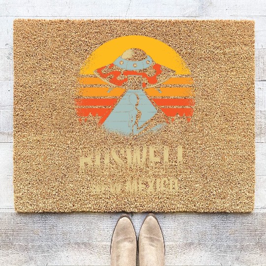 Roswell New Mexico UFO Alien Coir Doormats