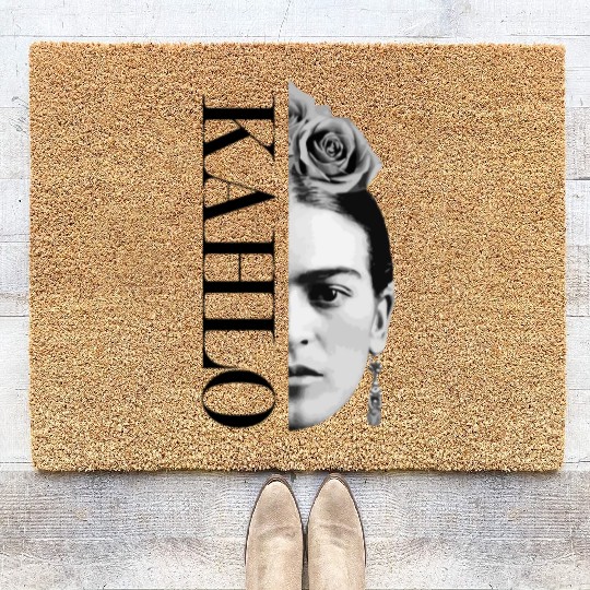 Frida Kahlo Split Portrait Coir Doormats
