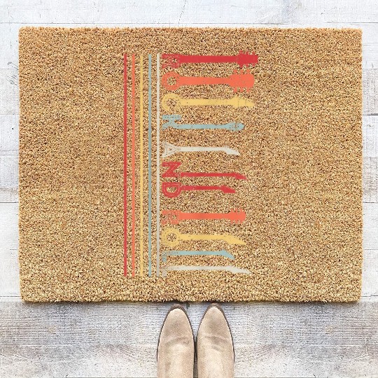 Classic Rock And Roll Vintage Coir Doormats Concert Band