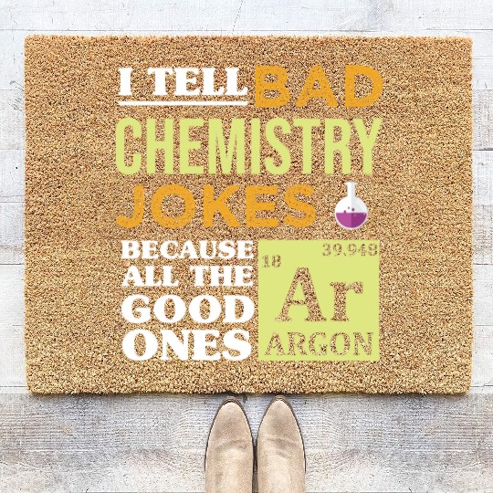Funny Science Argon Periodic Table Chemistry Jokes Coir Doormats