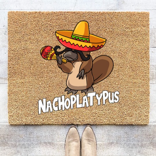 Nachoplatypus Cinco De Mayo Platypus Gifts Fiesta Coir Doormats