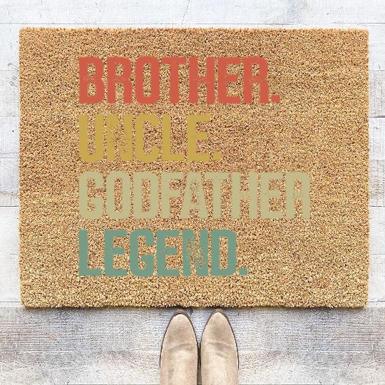 Brother Uncle Godfather Legend Promoted To Godfath Coir Doormats