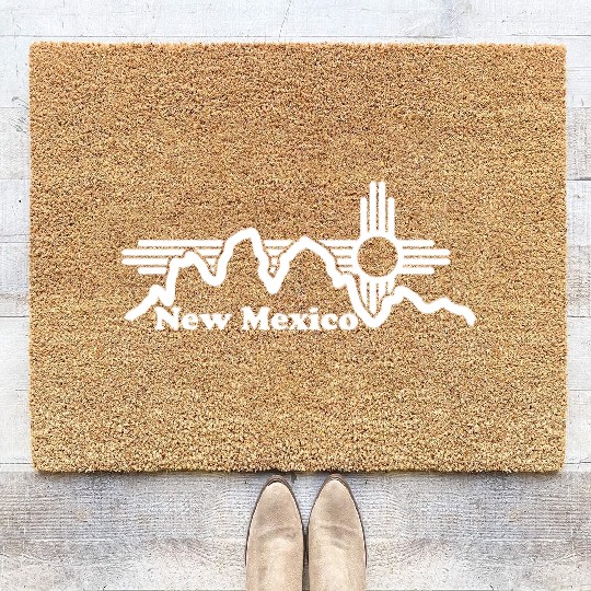Zia Sun New Mexico Zia Mountains Coir Doormats