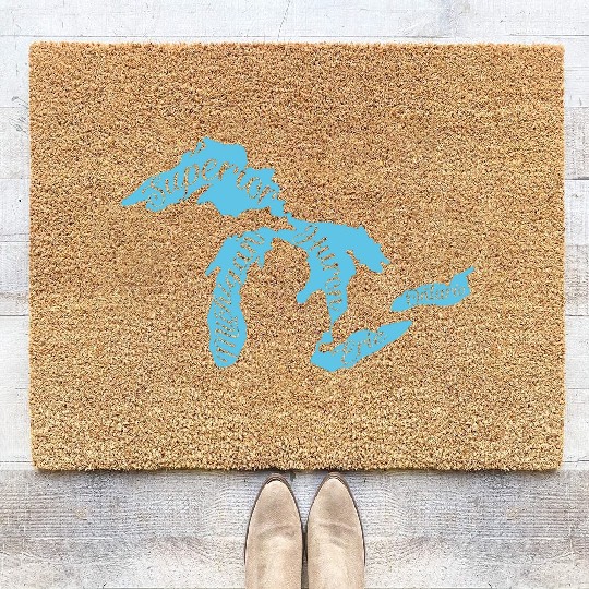 Great Lakes Michigan Detroit Michigan Great Lake Coir Doormats