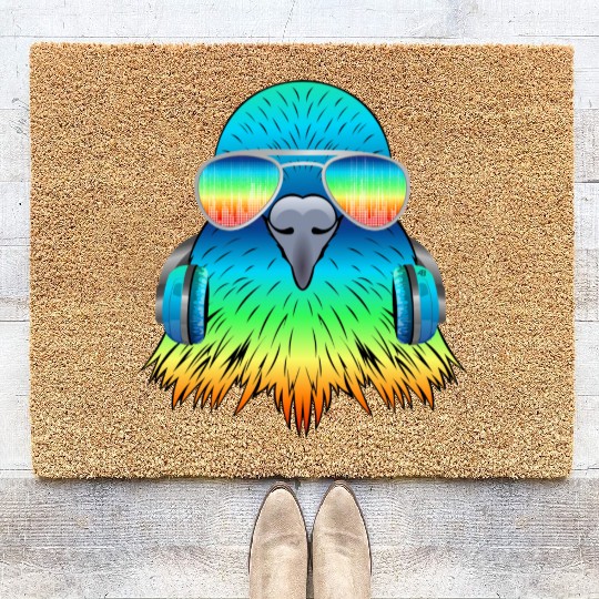 Pigeon Dove Music DJ - Bird Collection Coir Doormats