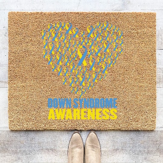 Down Syndrome Awareness Coir Doormats