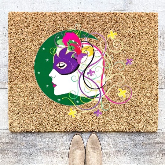 krewe of Nyx - Mardi Gras New Orleans Carnaval Coir Doormats