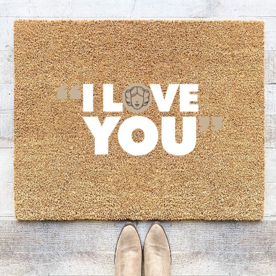 "I Love You" – Matching Couple Coir Doormats
