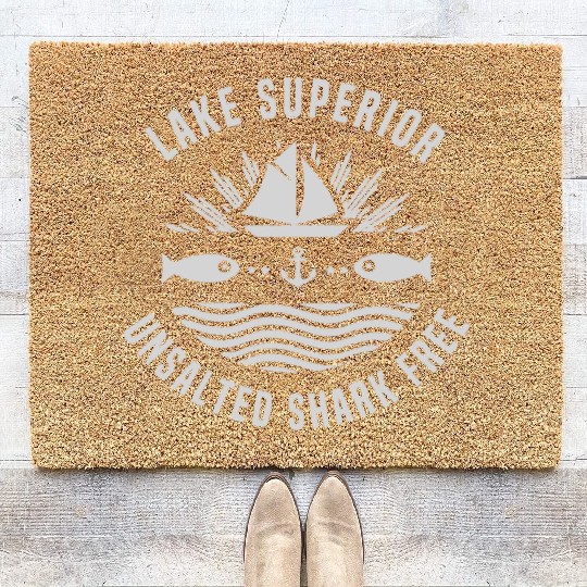 Lake Superior Unsalted Shark Free Great Lakes Fish Coir Doormats