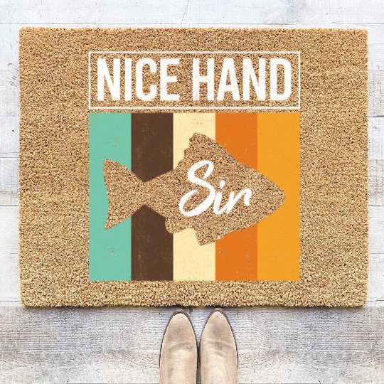 Nice Hand Sir Funny Poker Fish Gambler Texas Coir Doormats