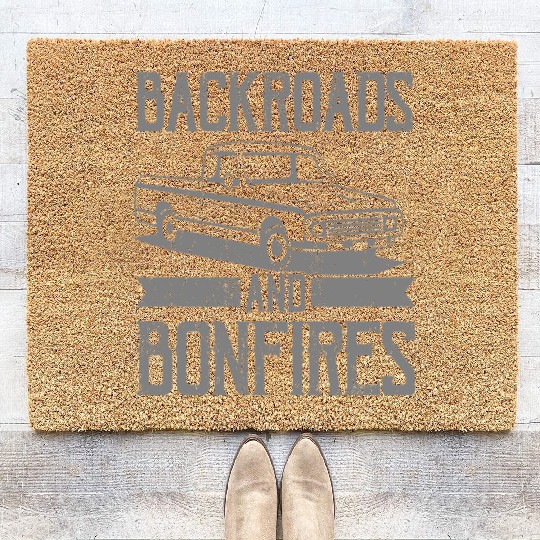 BACKROADS AND BONFIRES Square Body Truck Pickup Coir Doormats