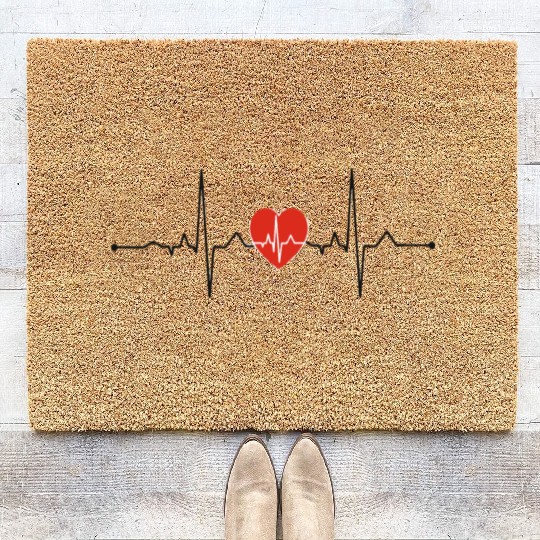 heart beat Coir Doormats