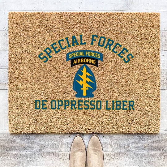 Army Special Forces Green Beret Coir Doormats