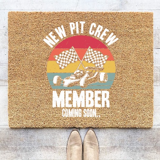 New Pit Crew Member Coming Soon Race Car Racing Coir Doormats