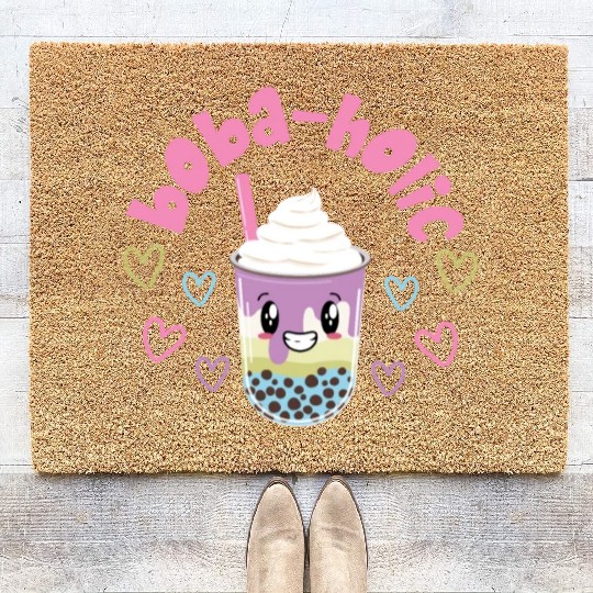 Bubble Boba Tea Coir Doormats