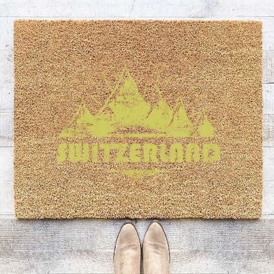 Swiss Mountains And Alps Switzerland Coir Doormats