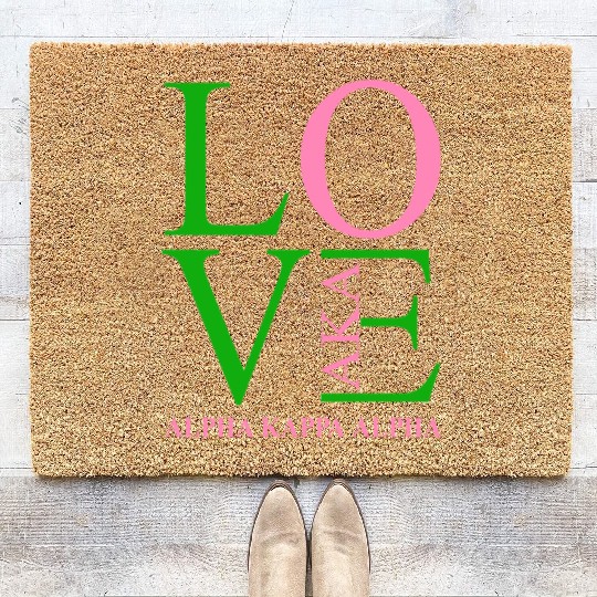Aka Coir Doormats Love Sorority Gift Alpha Kappa Aka Parap