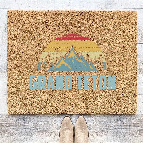 Grand Teton National Park Wyoming Mountain Sweat S Coir Doormats