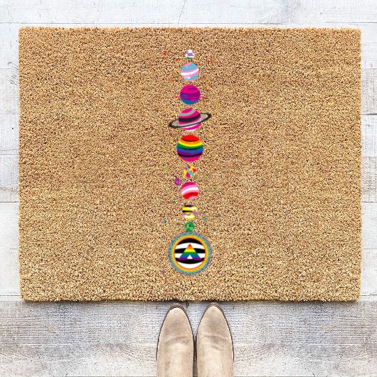 Solar System LGBT Coir Doormats