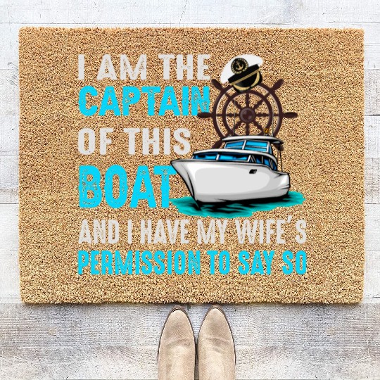 Boat boating sailing ship sea lake sailboat Coir Doormats
