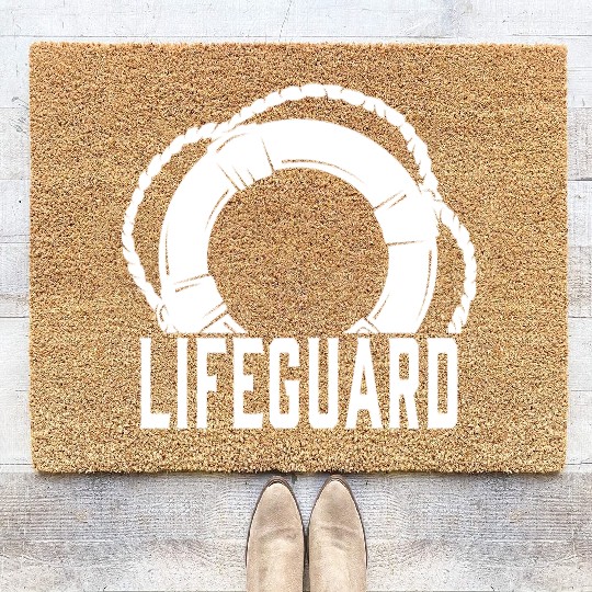 Lifeguard Water Rescue Lifesaver Coir Doormats