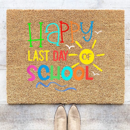 Happy Last Day Of School Teacher Coir Doormats