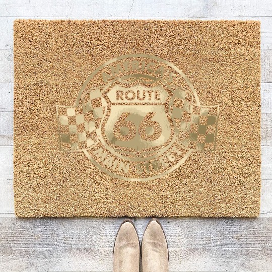 Route 66 America'S Main Street Glam Coir Doormats