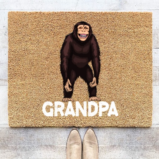 Monkey Grandpa Chimpanzee Coir Doormats