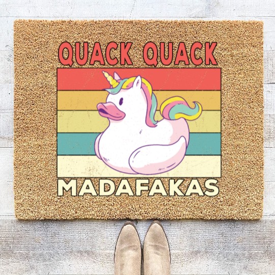 Funny Duck Sayings Ducks Quack Quack Madafakas Coir Doormats
