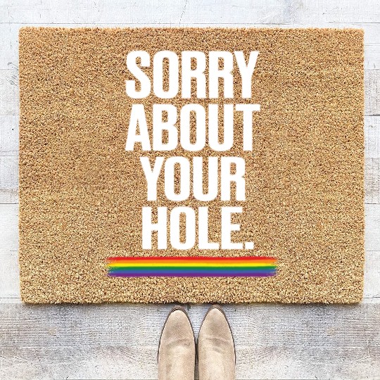 Gay Couple Homosexual LGBTQ Queer Pride Coir Doormats