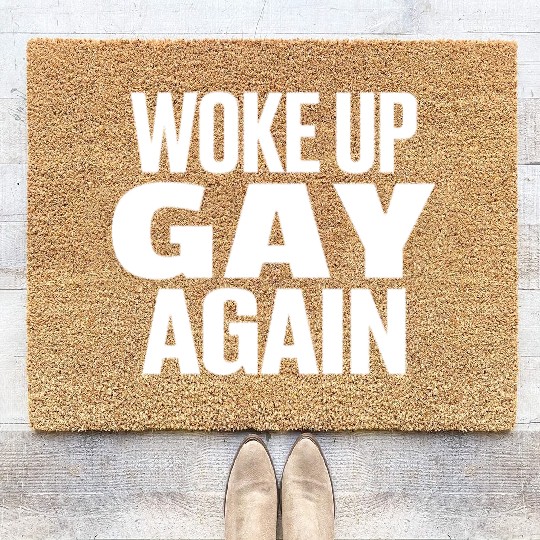 Gay Couple Homosexual LGBTQ Queer Pride Coir Doormats