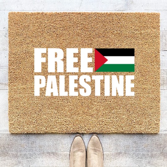 Free palestine Coir Doormats