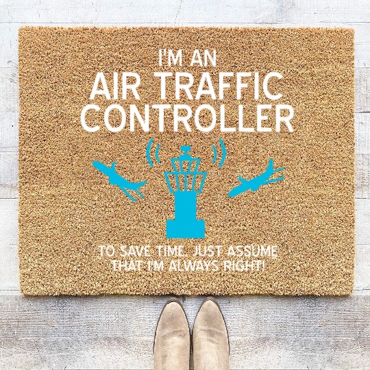 Air Traffic Controller ATC Air Traffic Control Coir Doormats