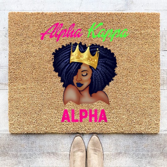 Alpha Kappa AKA Sorority Paraphernalia christmas p Coir Doormats