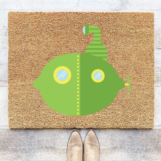 Submarine Lime Coir Doormats