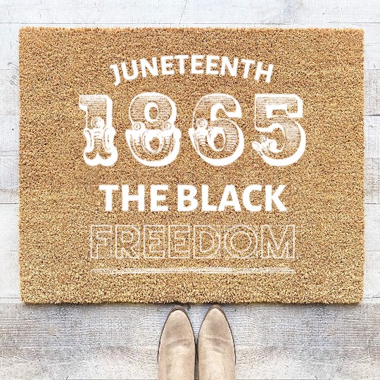Juneteenth the freedom of Black people Coir Doormats