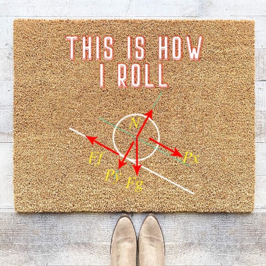 Funny Physics This is How I Roll Physicist Scienti Coir Doormats