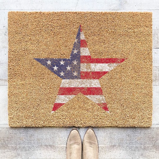 AMERICAN STAR US USA FLAG STARS AND STRIPES Coir Doormats