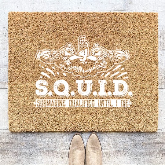 Us Military Submarine Gift For A Veteran Submarine Coir Doormats