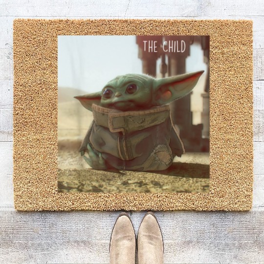 Star Wars The Mandalorian The Child Cute Scene Coir Doormats